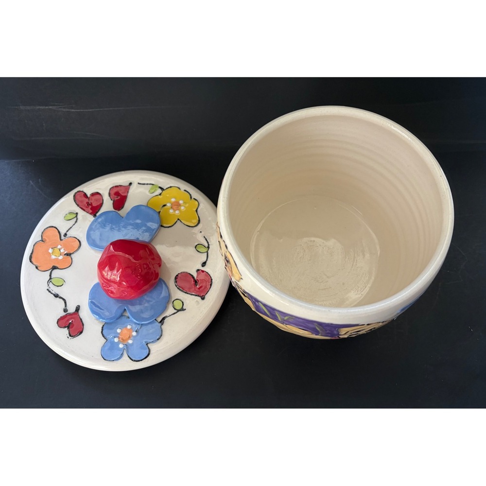 Hand Painted Ceramic Labrador Retriever Dog Treat Jar Love Makes Possible 5in - Picture 6 of 10